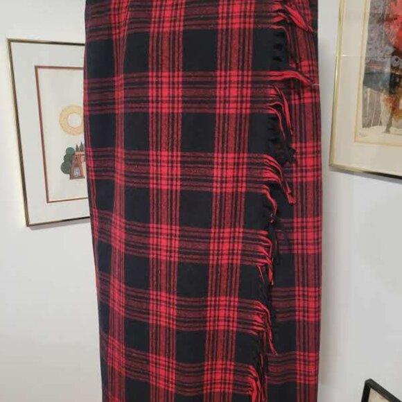 Pendleton Originals Red Plaid Tartan Size 16 Skirt - Picture 3 of 4